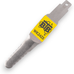 Lame flexible déportée dentelée