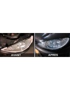 Rénovation phares, Optiques de phares en polycarbonate